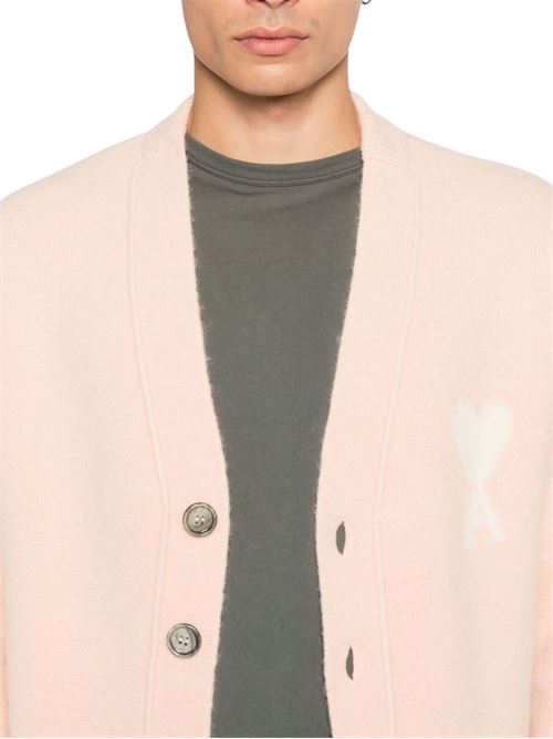 Cardigan Ami de Coeur con logo AMI PARIS | UKC365KN01356807